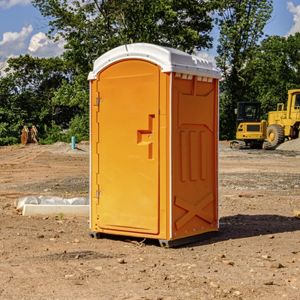 how often are the porta potties cleaned and serviced during a rental period in Hopedale